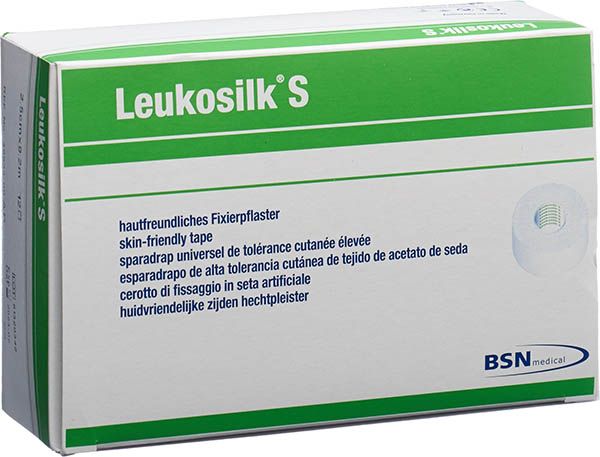 LEUKOSILK S sparadrap 9.2mx2.5cm blanc 12 pièces