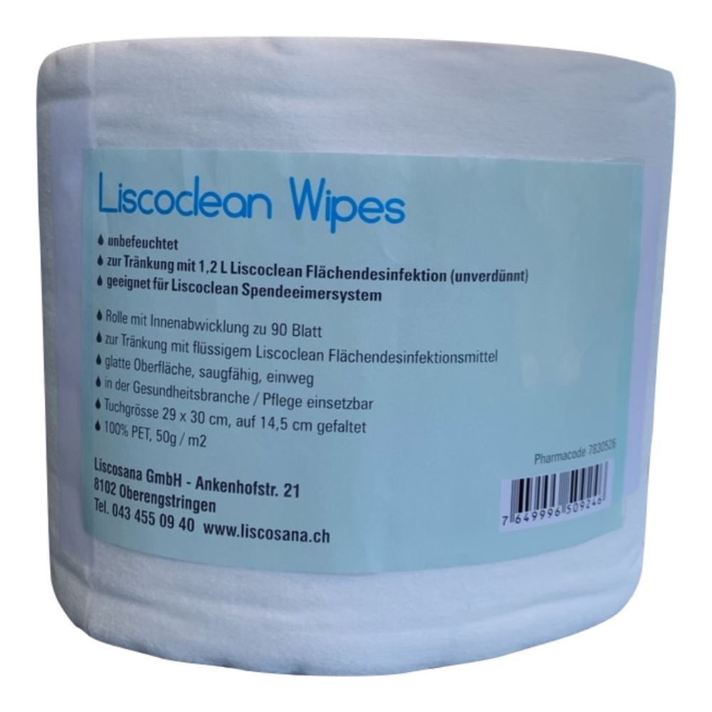 LISCOCLEAN Lingettes non humidifiées pliées feuille 90 pièces