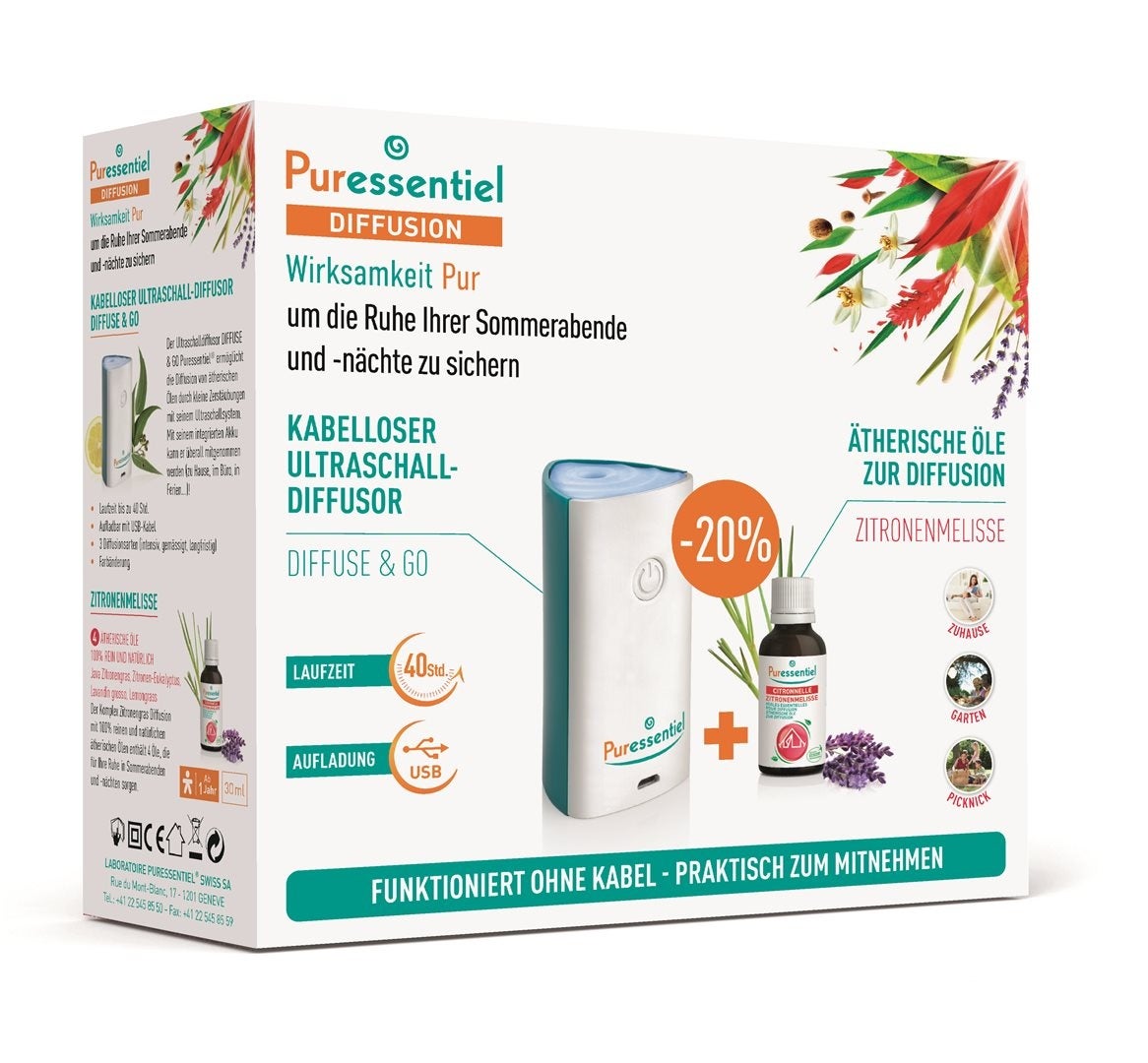 Puressentiel Coffret Anti-Piqûres Diffuseur & Go + Mélange de Parfums Citronné Puressentiel Coffret Anti-Piqûres Diffuseur & Go + Mélange de Parfums Citronné