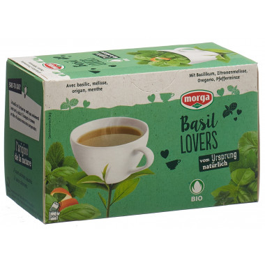 Morga Basil Lovers thé avec enveloppe Bio Bourgeon Btl 20 pièces Morga Basil Lovers thé avec enveloppe Bio Bourgeon Btl 20 pièces