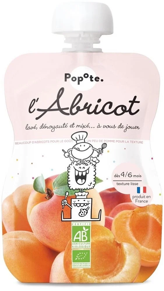 POPOTE Sachet souple d'abricot bio 120 g