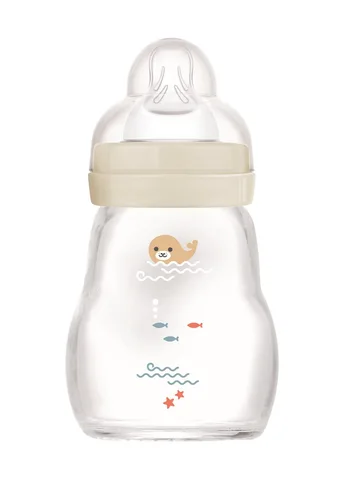Biberon en verre MAM Feel Good 170 ml, dès la naissance, unisexe