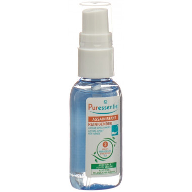 Puressentiel Lotion nettoyante antibactérienne mains et surfaces Spr 25ml Puressentiel Lotion nettoyante antibactérienne mains et surfaces Spr 25ml