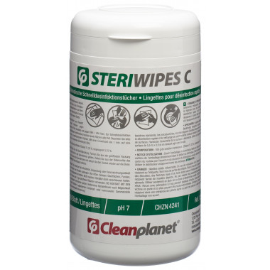 Cleanplanet SteriWipes C, boîte de 200 lingettes désinfectantes