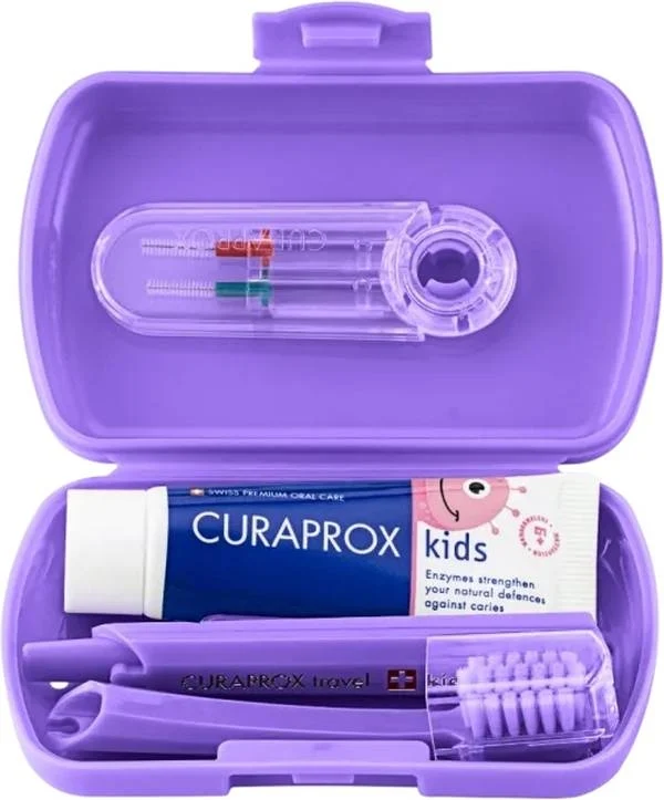 Curaprox kids Travel Set boîte violette