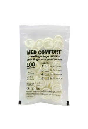 Doigtiers en latex AMPRI Gr4 non poudrés roulés 100 pièces