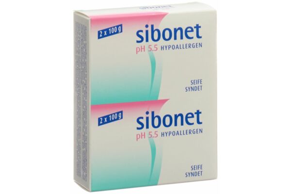 Savon Sibonet pH 5.5 hypoallergénique 2 x 100g