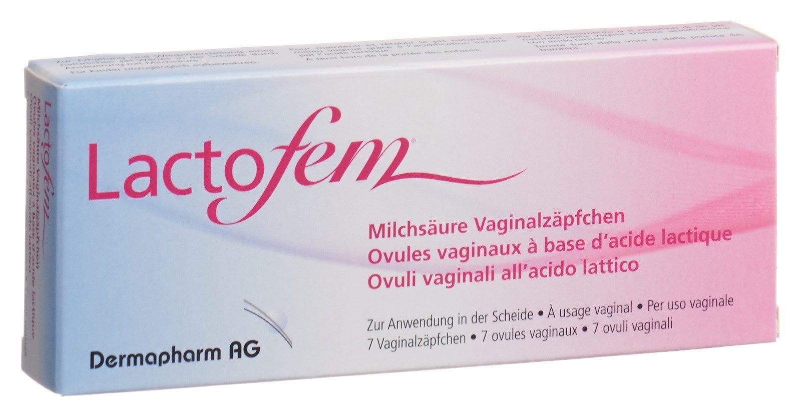 Suppositoires vaginaux à l'acide lactique Lactofem 7 pièces