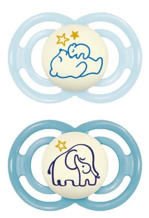 MAM Perfect Night sucette 16-36 mois blue/blue 2 pièces