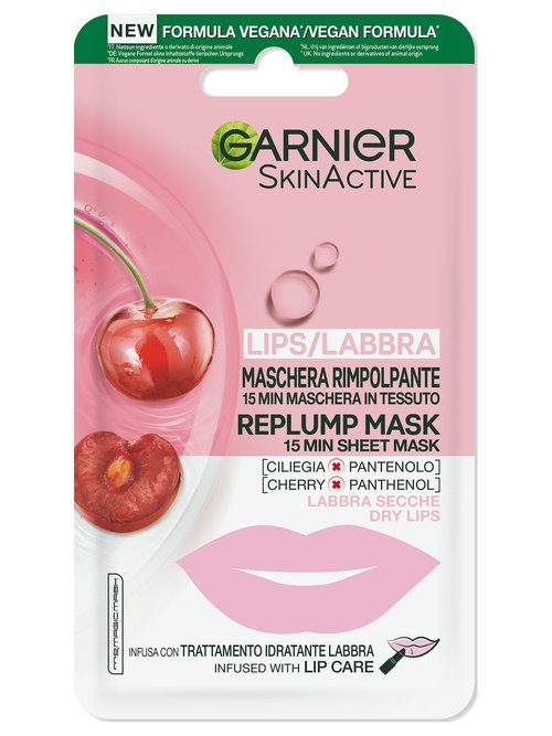Masque à lèvres en tissu Garnier Cerise&Panthénol 5g