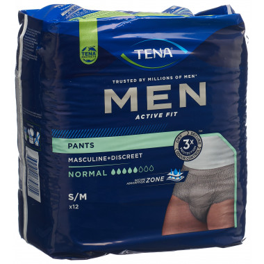 TENA Men Active Fit Pants Normal S/M 12 pièces