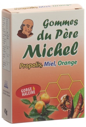 Bioligo Gommes du Père Michel Orange-Propolis-Oligoéléments-Huiles essentielles 45g Bioligo Gommes du Père Michel Orange-Propolis-Oligoéléments-Huiles essentielles 45g