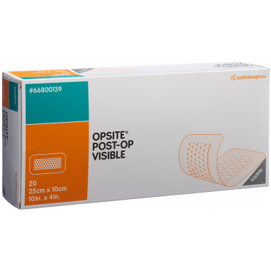 OPSITE POST OP VISIBLE pansement transparent 25x10cm 20 pièces OPSITE POST OP VISIBLE pansement transparent 25x10cm 20 pièces