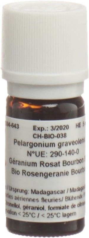 Huile essentielle de géranium rosat Aromasan bio 5ml Huile essentielle de géranium rosat Aromasan bio 5ml