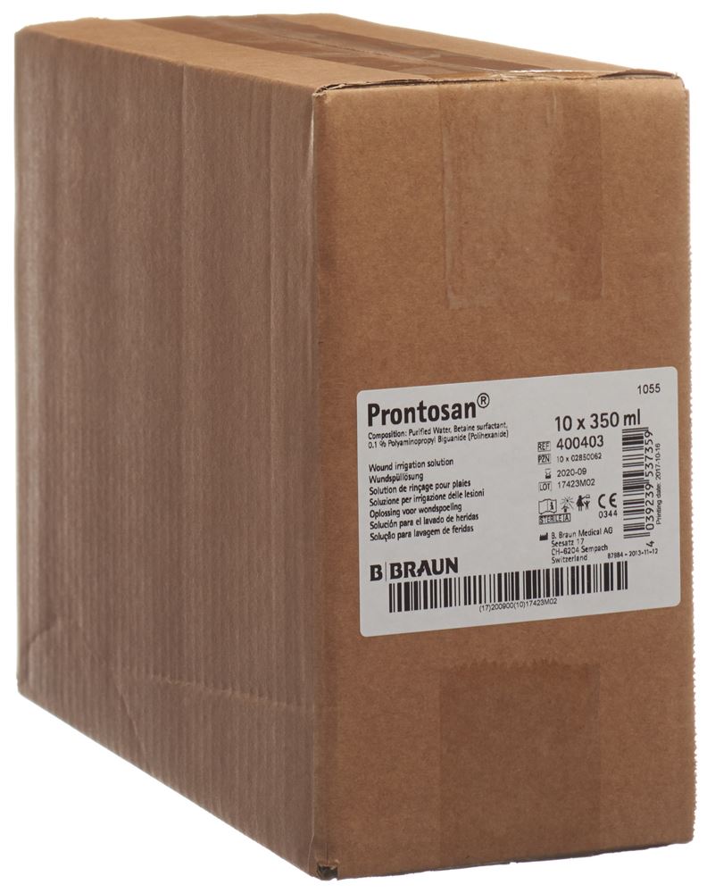 Solution de rinçage des plaies Prontosan stérile 10 Rundfl 350ml