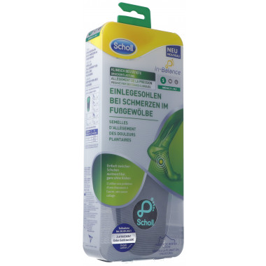 Scholl In-Balance Semelle intérieure 37-39.5 pour les douleurs de la voûte plantaire 2 pièces Scholl In-Balance Semelle intérieure 37-39.5 pour les douleurs de la voûte plantaire 2 pièces