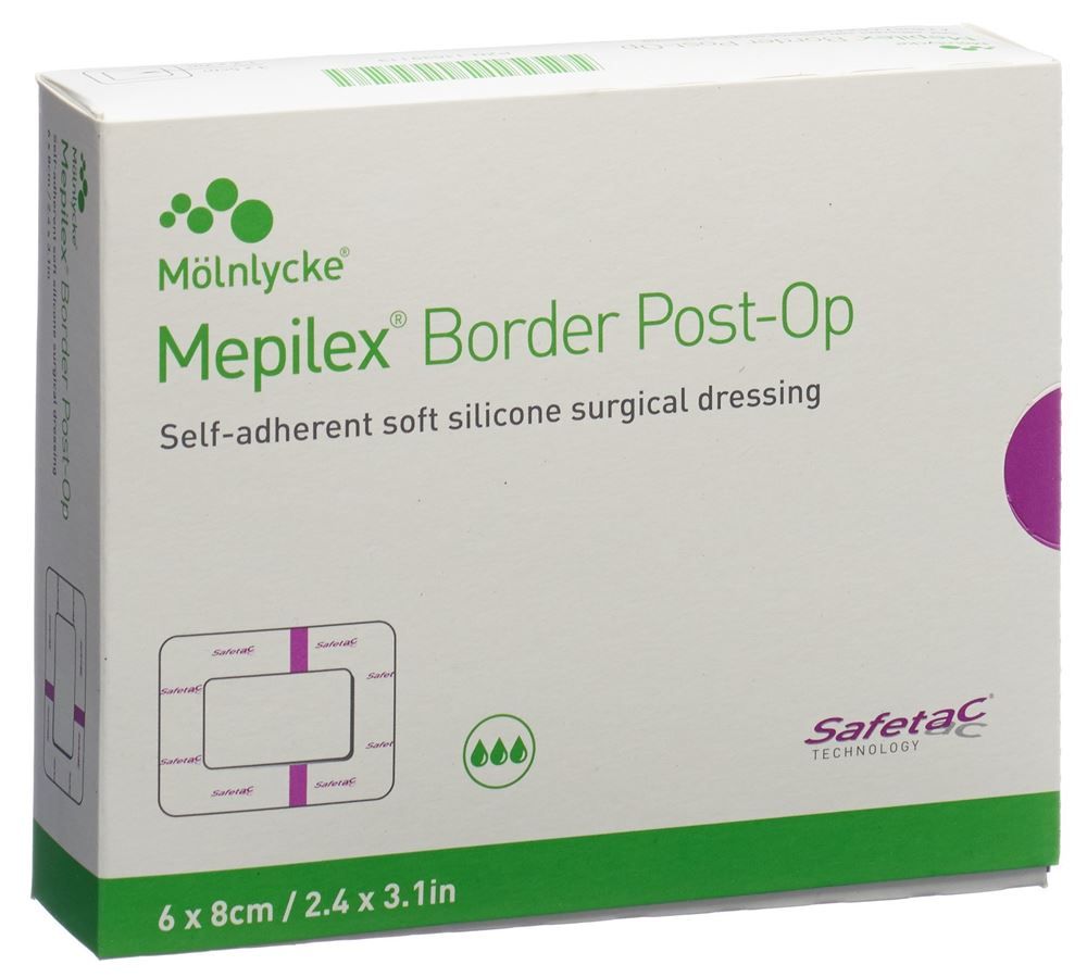 Mepilex Border Post OP 6x8cm 10 pièces