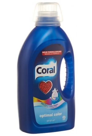 CORAL Optimal White lessive liquide 25 WG bouteille 1.25 l
