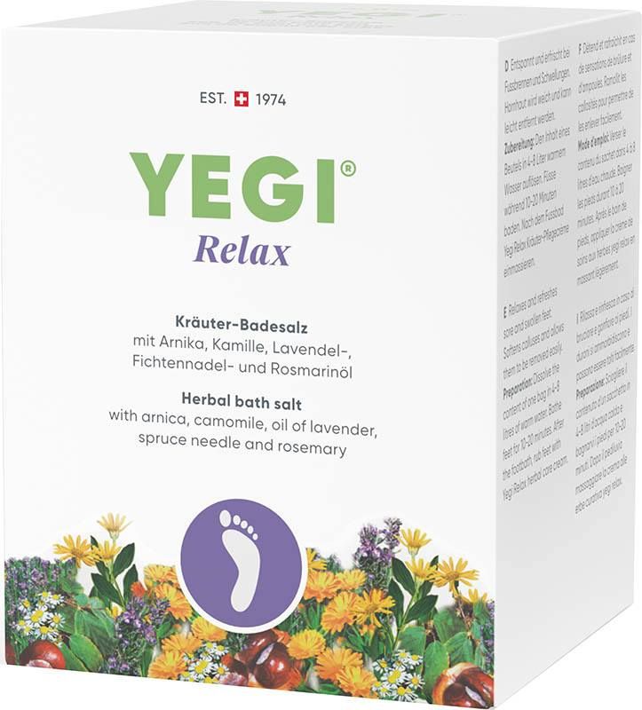 Yegi Relax sels de bain de pieds aux herbes 8 x 50g Yegi Relax sels de bain de pieds aux herbes 8 x 50g