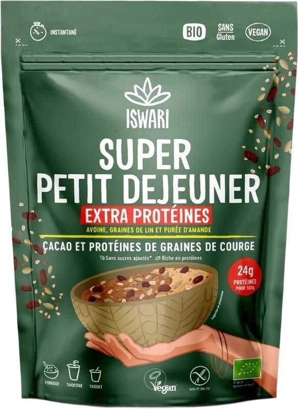 ISWARI Super petit d?jeuner Extra prot?ine bio Btl 360 g