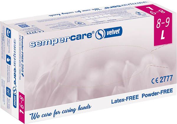 Sempercare velvet L non stérile non poudré 200 pièces