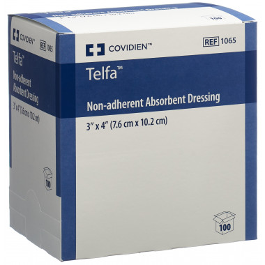 Telfa pansement stérile 10.2x7.6cm 100 pièces
