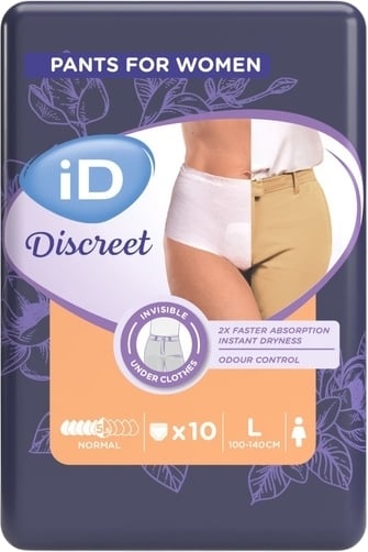 iD Discreet Pants L Normal Btl 10 pcs.