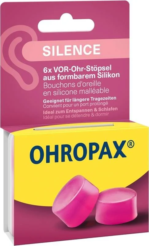 OHROPAX® Bouchons d'oreilles Silicon Silence 6 pièces OHROPAX® Bouchons d'oreilles Silicon Silence 6 pièces