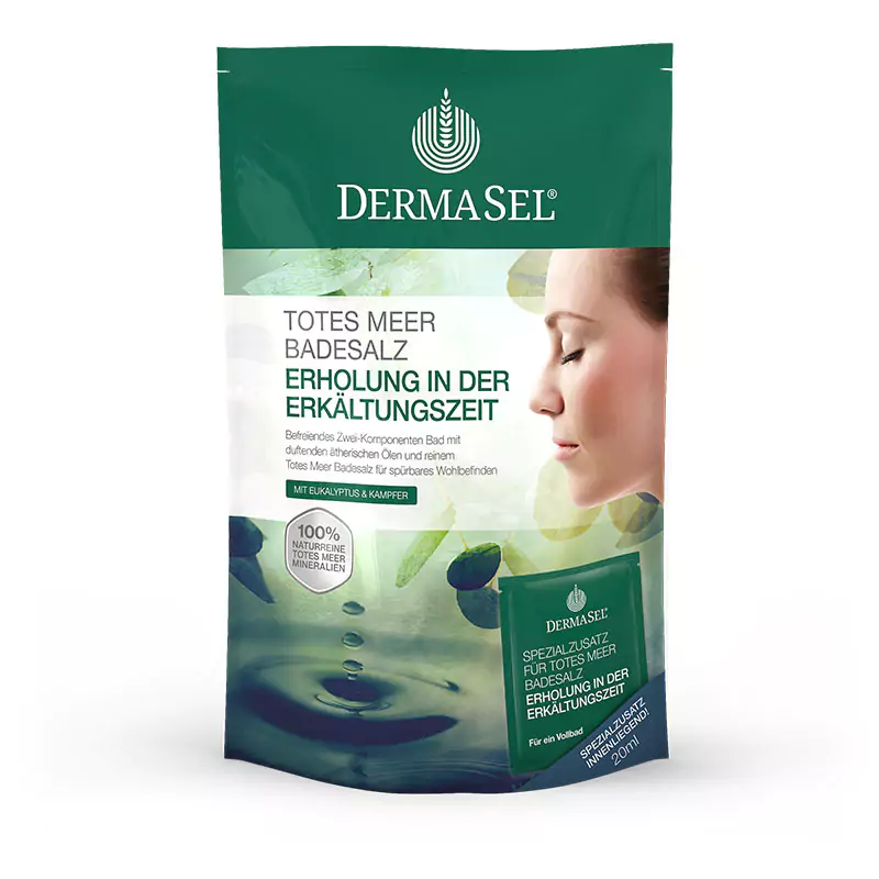 DermaSel sels de bain temps de refroidissement +20ml sachet 400g DermaSel sels de bain temps de refroidissement +20ml sachet 400g