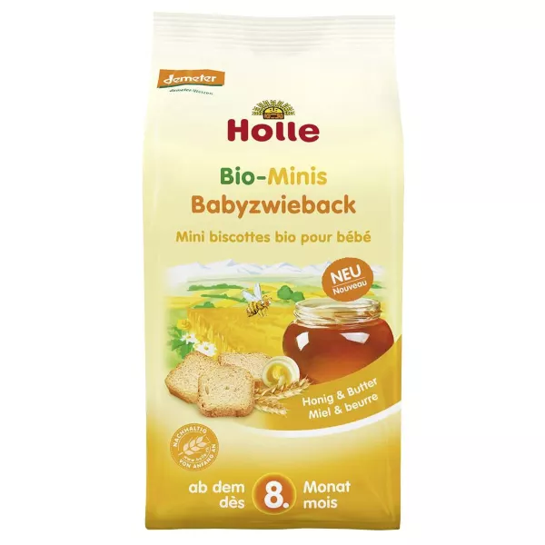 Biscottes pour bébé Holle Bio MINIS 100g Biscottes pour bébé Holle Bio MINIS 100g