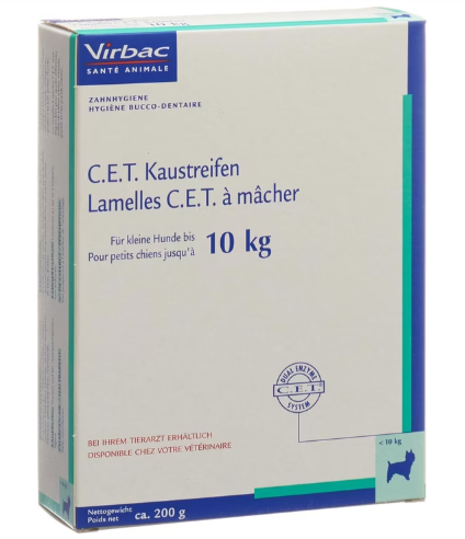 CET Hygiène dentaire bandes à mâcher chiens -10kg 200g CET Hygiène dentaire bandes à mâcher chiens -10kg 200g
