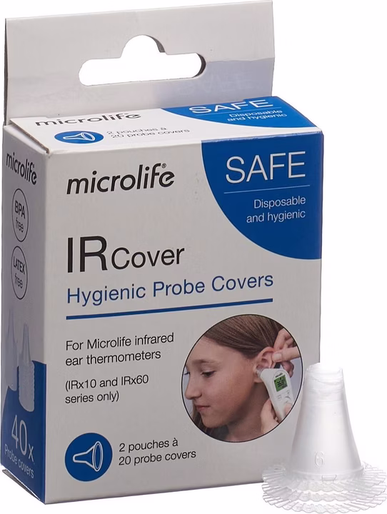 Capuchons de protection de rechange MICROLIFE IR 210, lot de 40 pièces