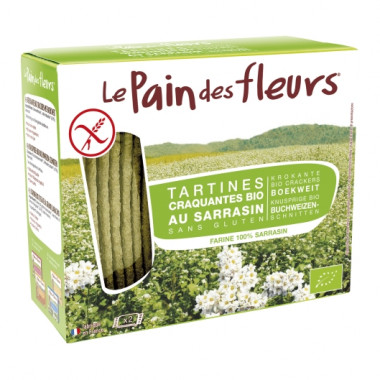 Pain aux fleurs sarrasin bio sans gluten (12 pocket-packs) 300g Pain aux fleurs sarrasin bio sans gluten (12 pocket-packs) 300g