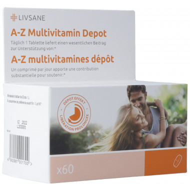 Livsane A-Z Multivitamines Dépôt en comprimés 60 pièces Livsane A-Z Multivitamines Dépôt en comprimés 60 pièces