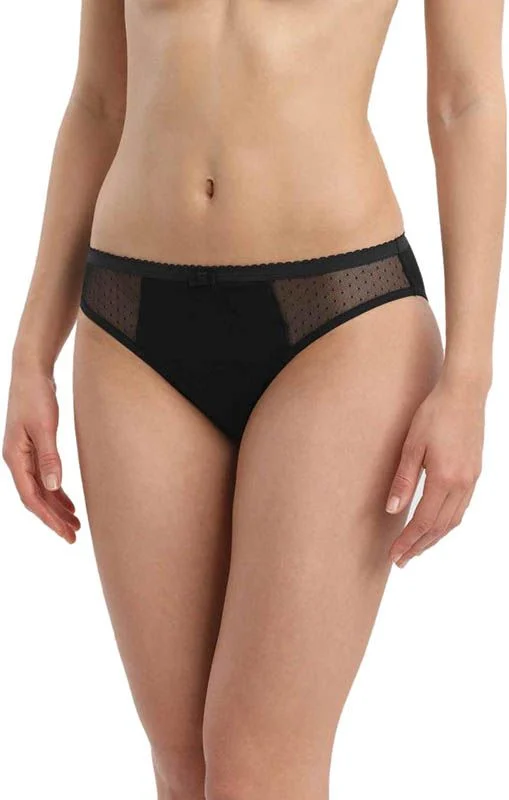 DIM Slip Lace Medium 36-38 noir avec détails en mesh