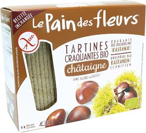 Pain aux fleurs et à la châtaigne bio sans gluten 300g Pain aux fleurs et à la châtaigne bio sans gluten 300g