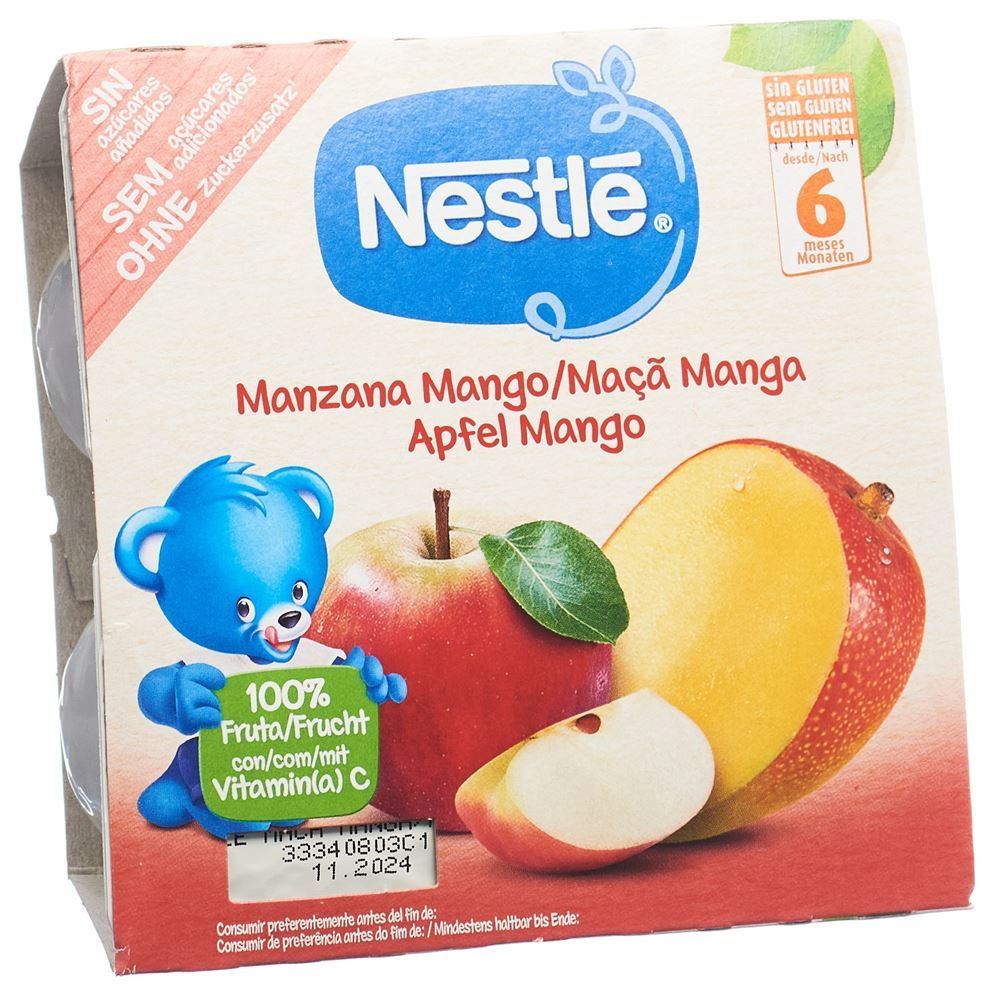 Nestlé Compote Pomme Mangue 4 x 100g