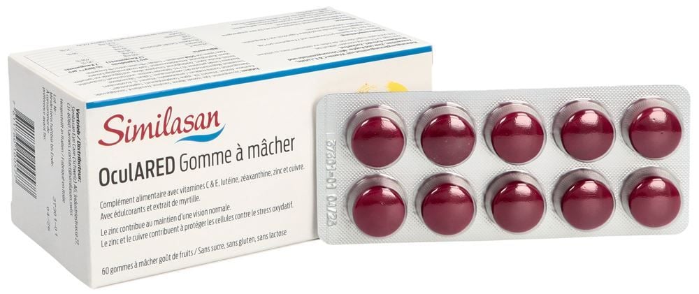 SIMILASAN OculARED Gomme à mâcher fruit 60 pièces