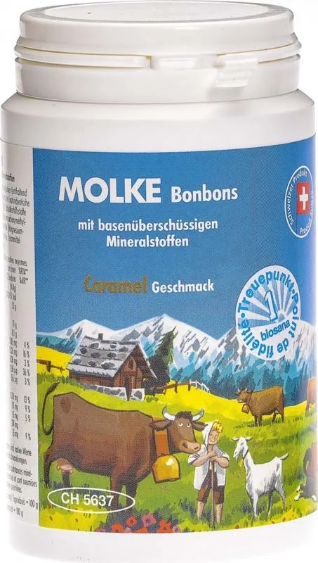 Bonbons au petit-lait caramel Biosana, boîte de 190g