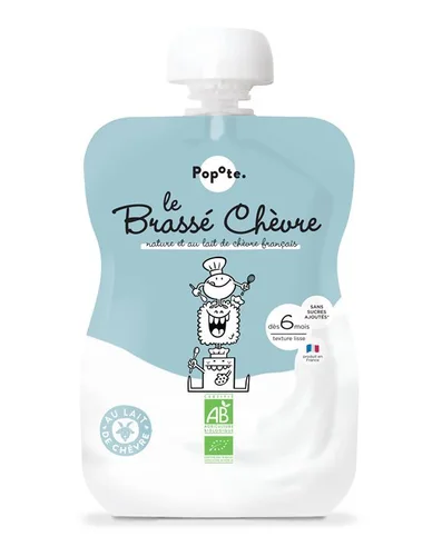 POPOTE, yaourt nature au lait de chèvre en sachet souple, 100 g
