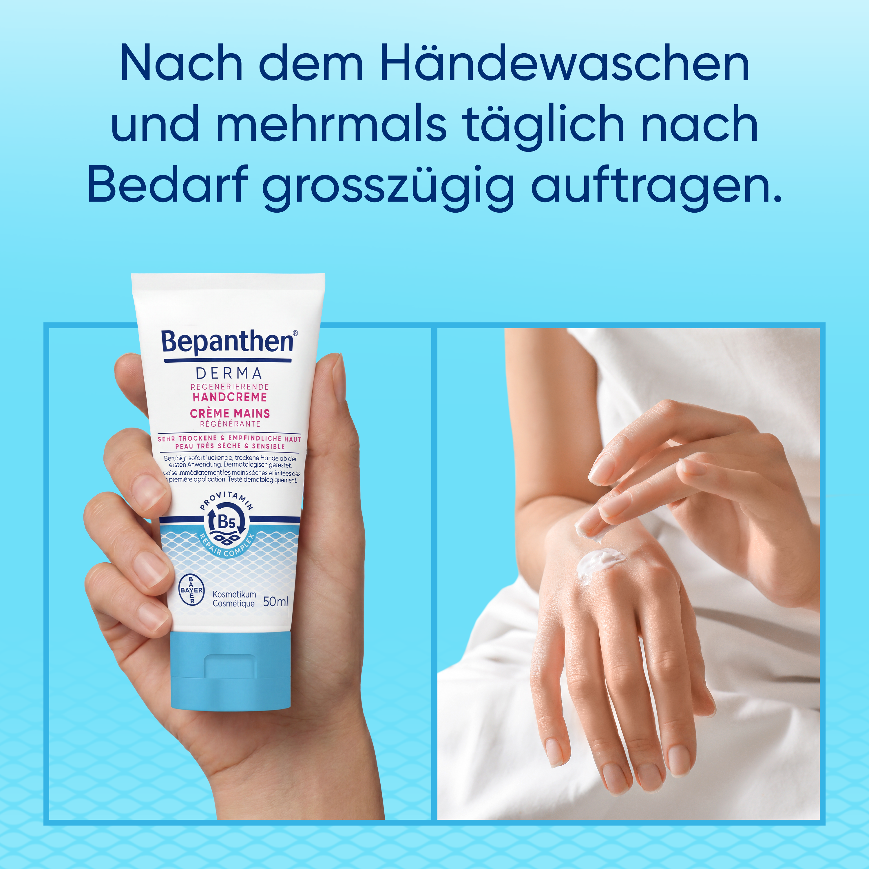 Bepanthen® DERMA Crème Régénérante pour les Mains 50ml