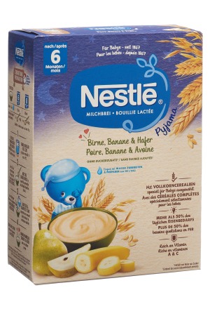 Nestlé Bouillie au lait Pyjama Poire Banane&Avoine 6M 450g
