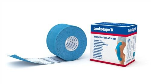Leukotape® K Tape kinésiologique 5mx5cm bleu clair Leukotape® K Tape kinésiologique 5mx5cm bleu clair