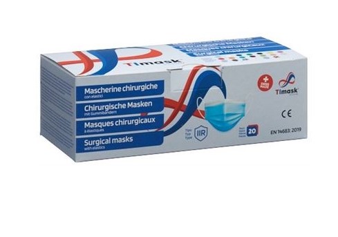 TImask masque médical jetable type IIR écossais 20 pièces
