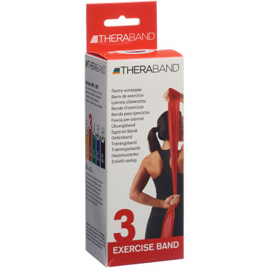 Thera Band 2.5mx12.7cm rouge moyen fort
