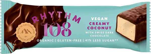 RHYTHM108 Super Coconut Dark Chocolate Bar sans gluten végétalien 33g