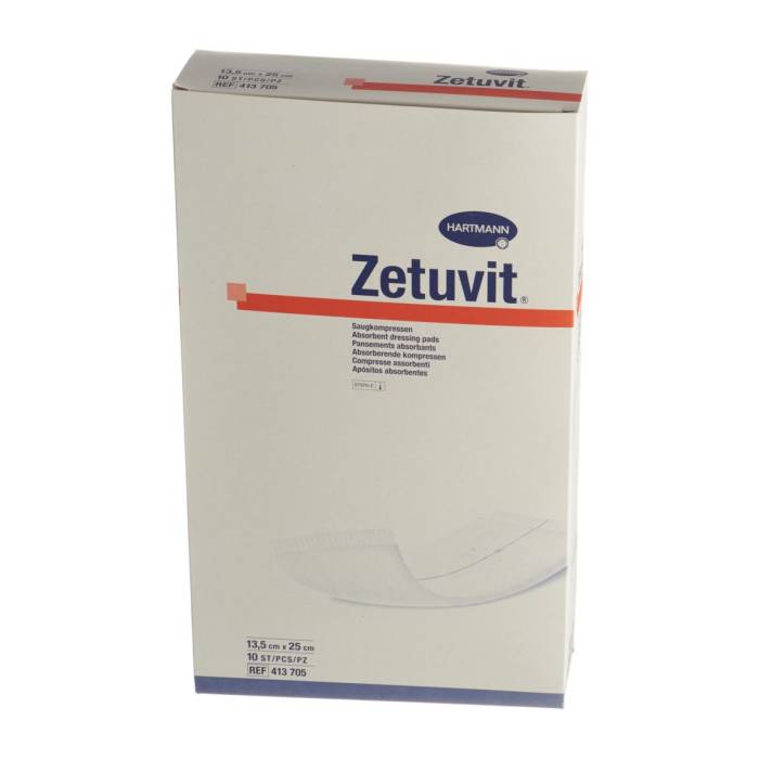 Zetuvit pansement absorbant 13.5x25cm stérile 10 pièces