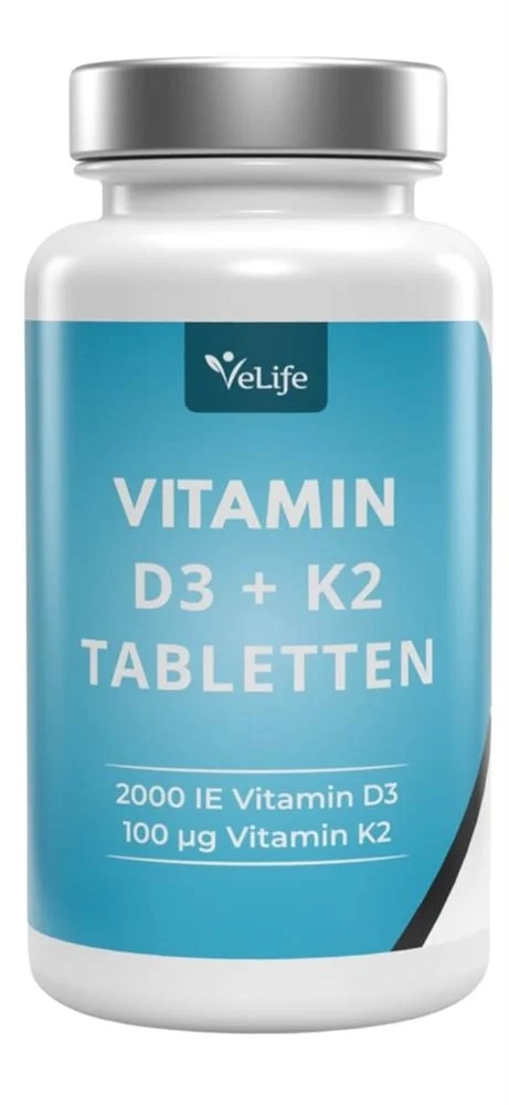 VELIFE Vitamine D3 + K2 comprimés sécables Ds 120 pièces
