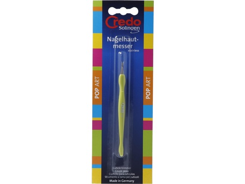 Credo couteau à cuticules Pop Art inoxydable