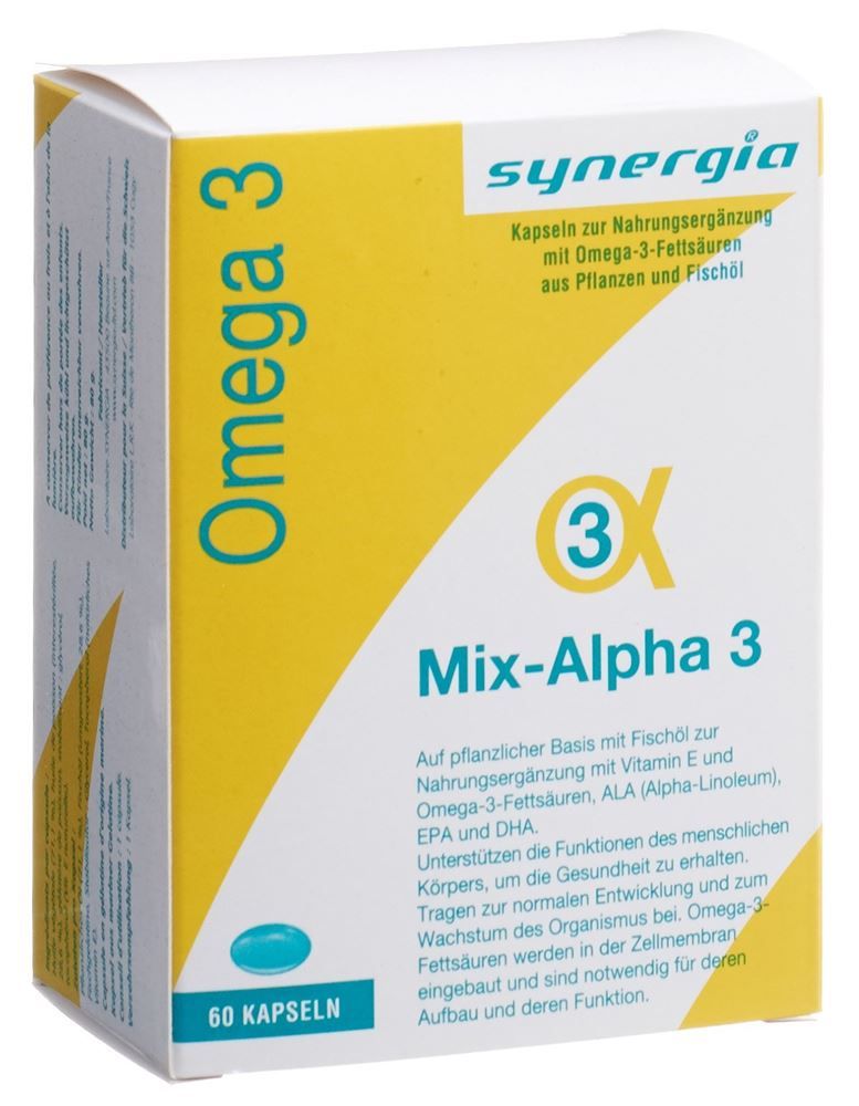 MIX ALPHA 3 Capsules Oméga 3 60 pièces MIX ALPHA 3 Capsules Oméga 3 60 pièces